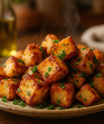 Crispy Garlic Parmesan Potatoes