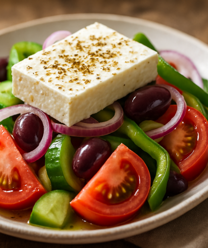 Greek Salad with Homemade Dressing
