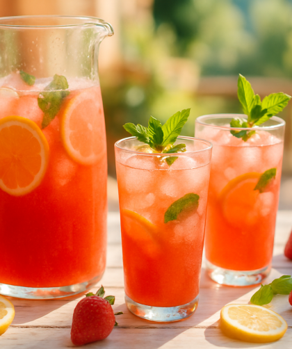 Homemade Strawberry Lemonade