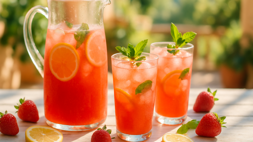 Homemade Strawberry Lemonade
