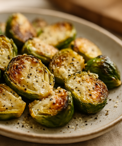 Roasted Brussels Sprouts with Parmesan