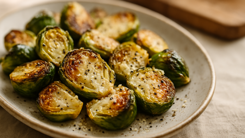 Roasted Brussels Sprouts with Parmesan
