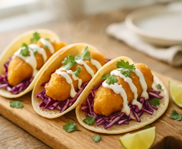 Fish Tacos Recipe – Crispy Baja-Style Tacos with Creamy Lime Sauce